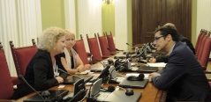 12 August 2014 The Head of the Parliamentary Friendship Group with Australia, Dr Ivan Bauer in meeting with the Australian Ambassador in Belgrade, H.E. Julia Patricia Feeney